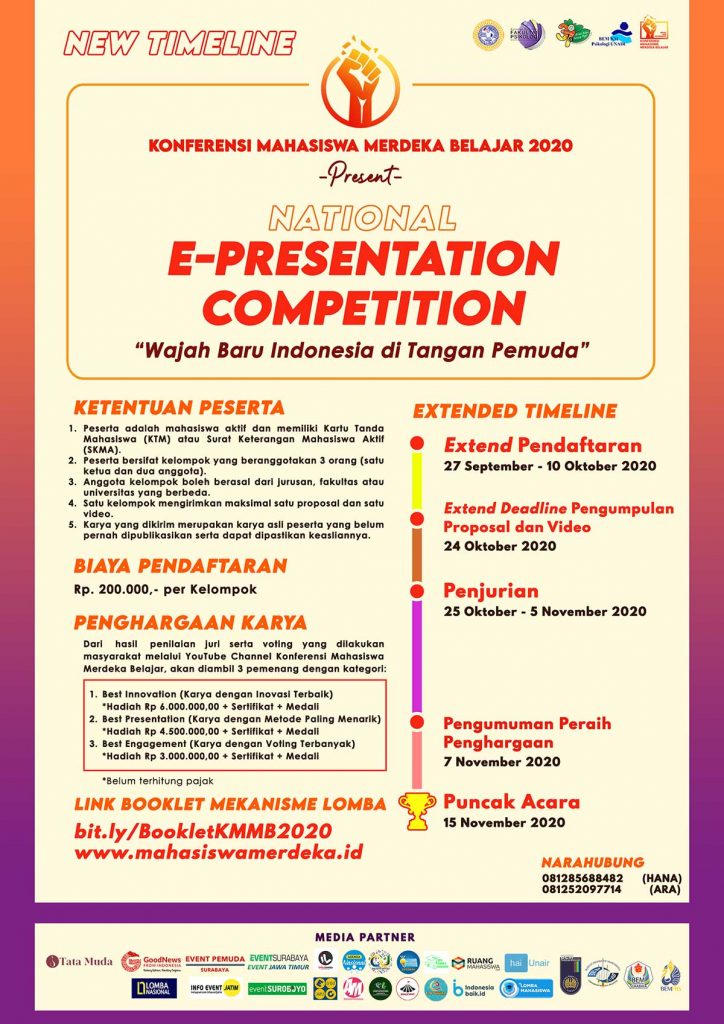 national e-presentation competition konferensi mahasiswa merdeka belajar 2020