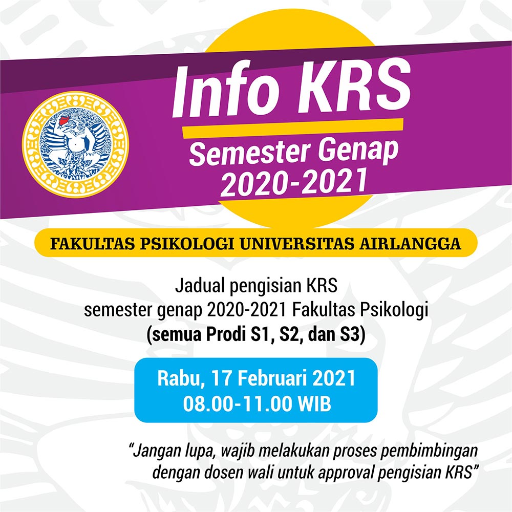 Info KRS Semester Genap 2020-2021 - Fakultas Psikologi
